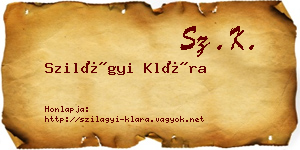 Szilágyi Klára névjegykártya